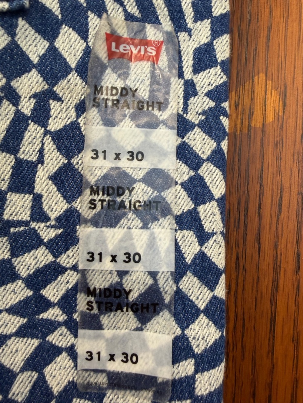 Levi's Navy and White Geometric Ankle Pants - Picture 3 of 7